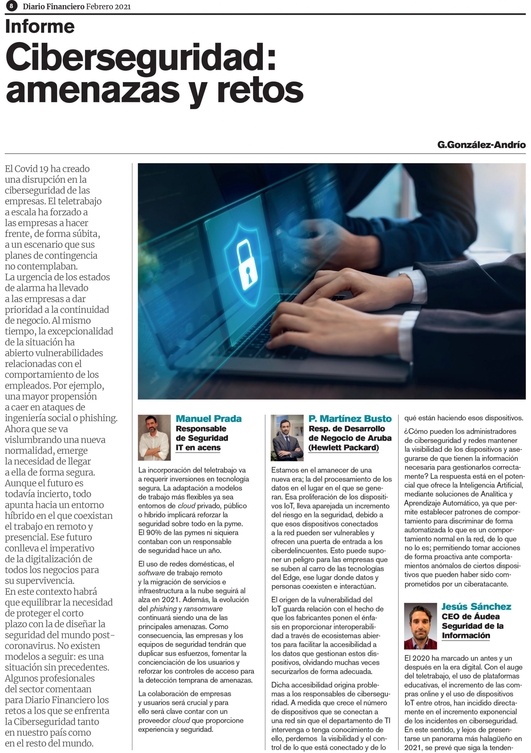 Diario informando sobre la seguridad web